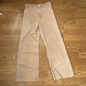 Zara Tan Boot Cut Pants